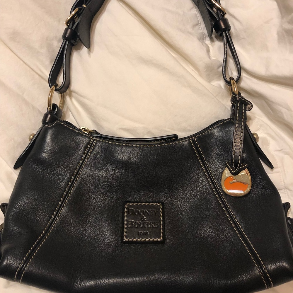 Black genuine leather Dooney & Bourke handbag.